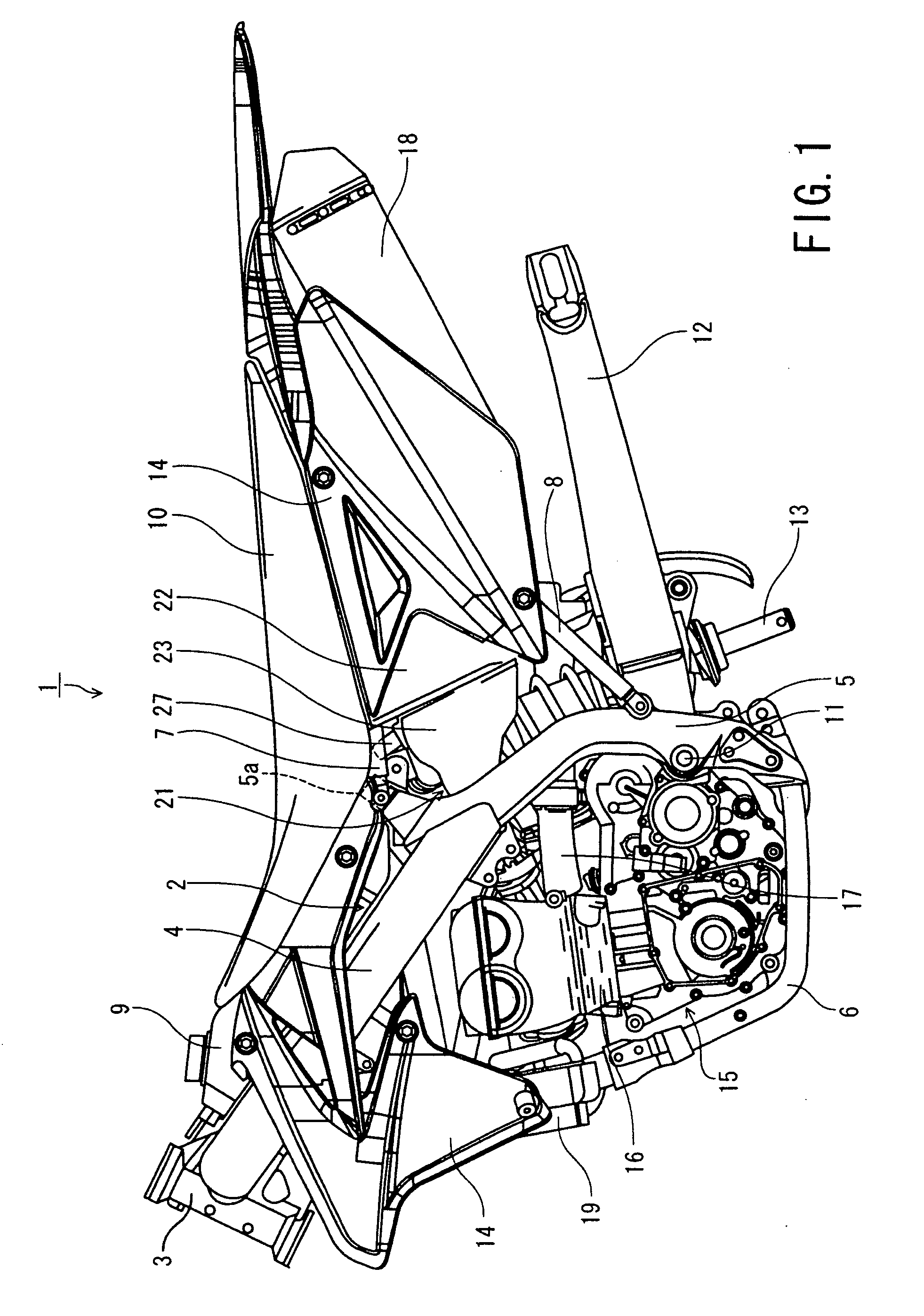 Fuel supply device of motorcycle