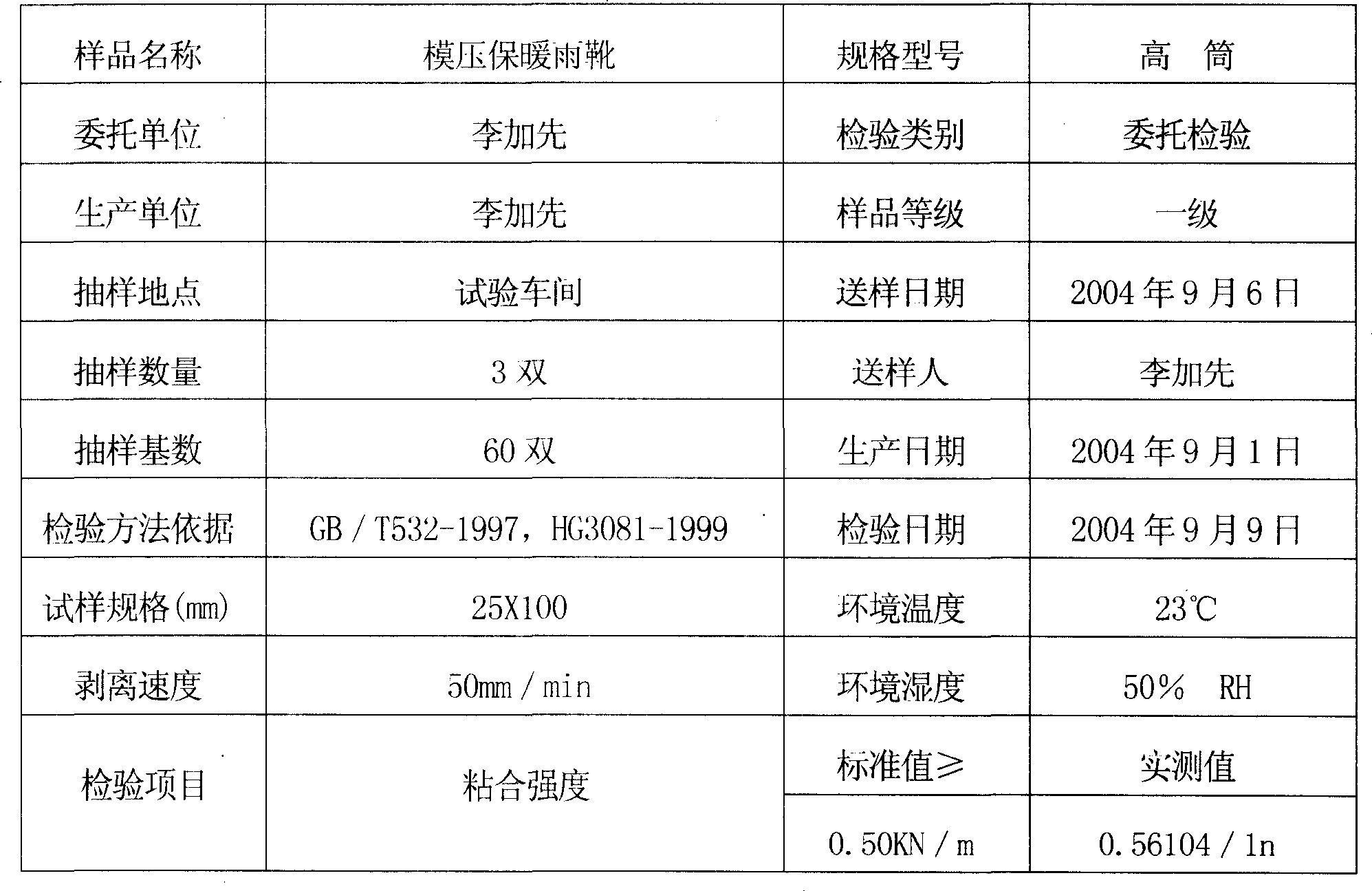 Method for preparing thermal protection rain boots made from plastic or mixed rubber and plastic