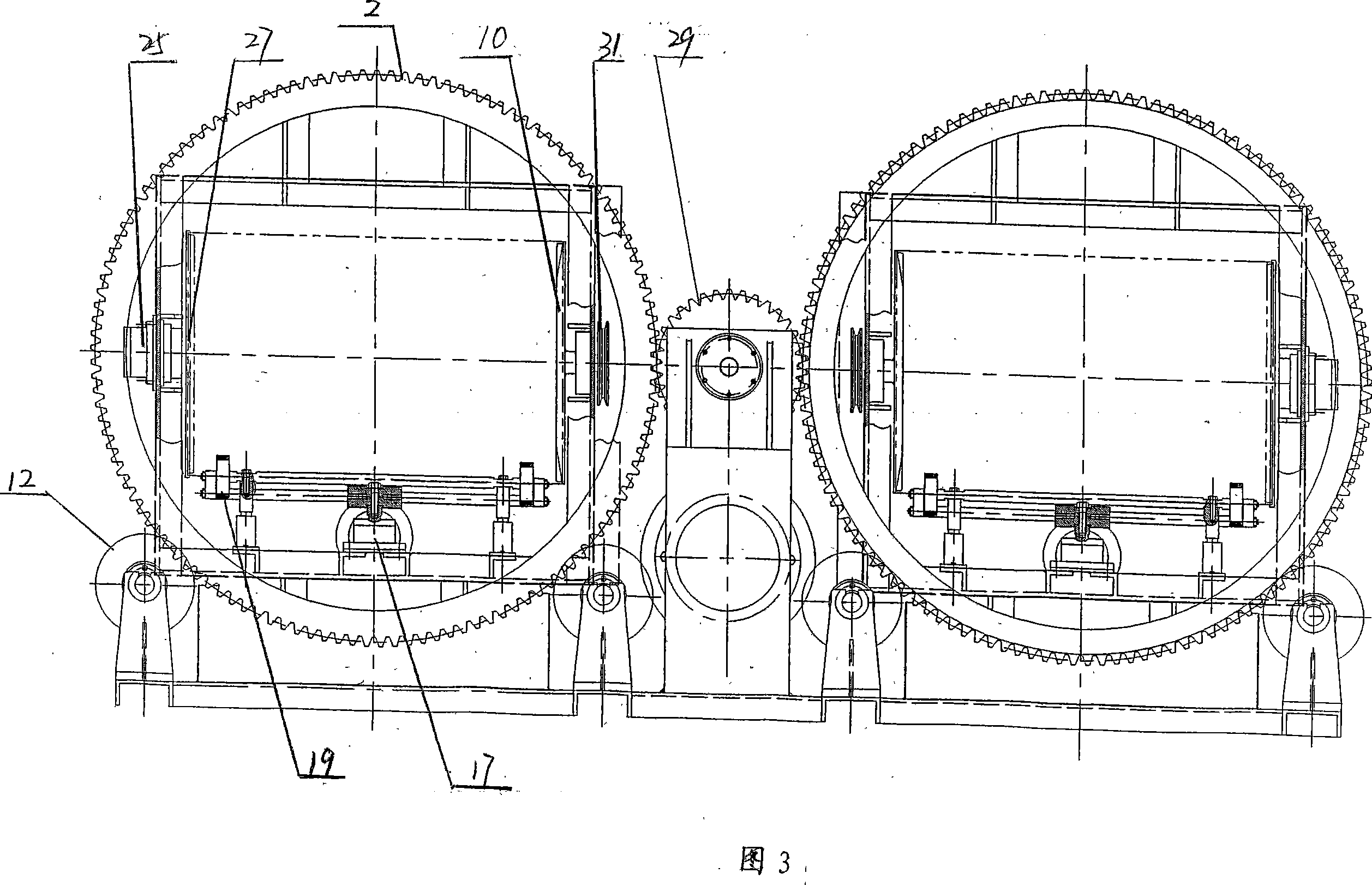 Washing device of closed barrel