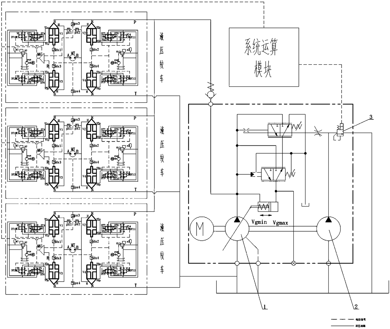 Electro-hydraulic proportional multi-hydraulic winch control system and control strategy thereof