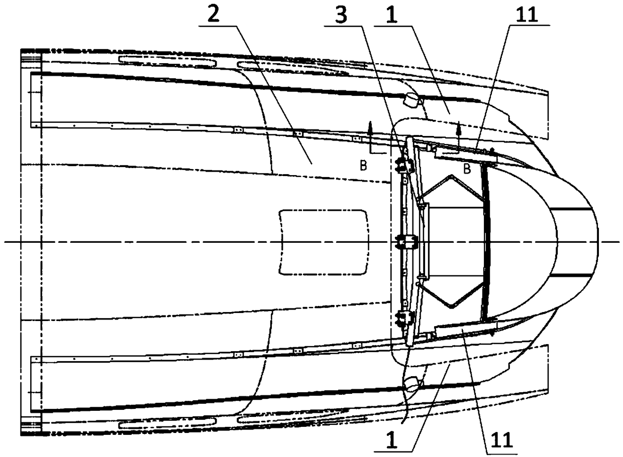 Abat vent mounting assembly