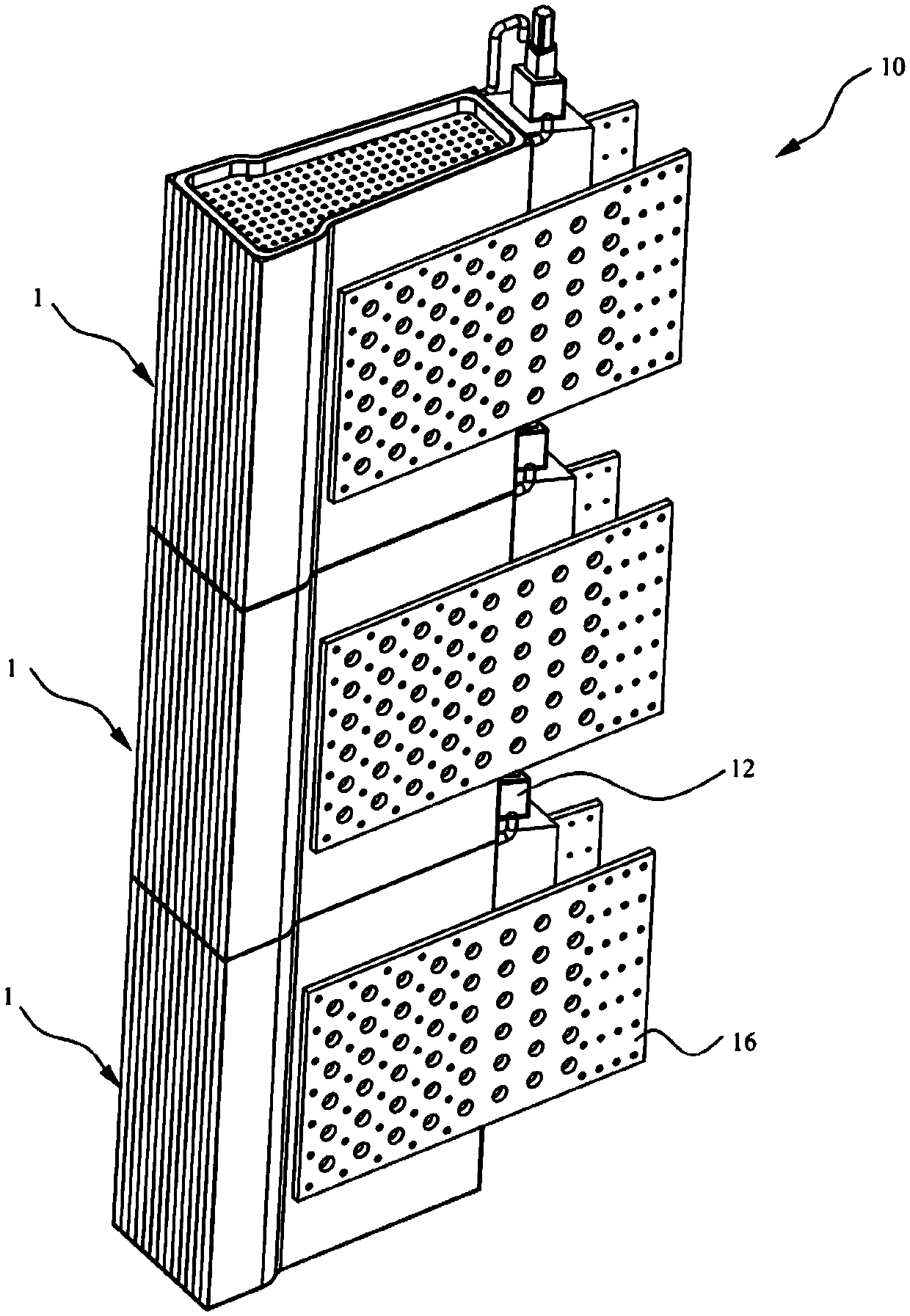 Heat collecting module, heat collecting device and tower type solar power generation system