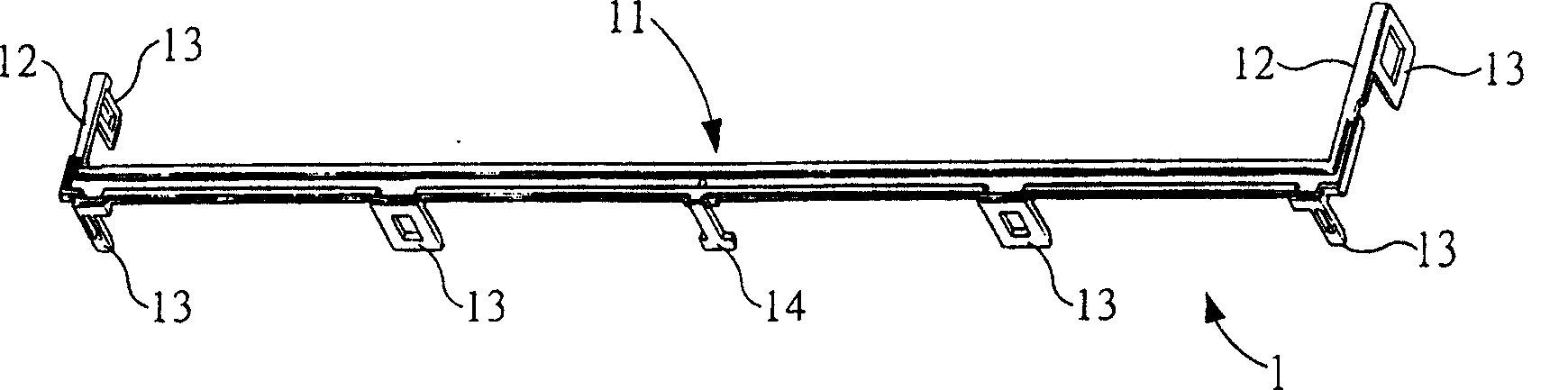 A side frame depression bar for liquid crystal displays