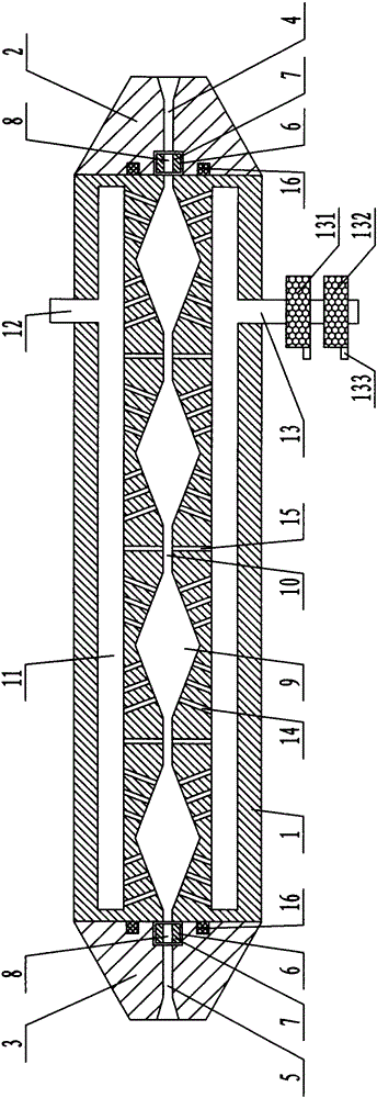 Colored spun yarn leakage-proof dyeing die