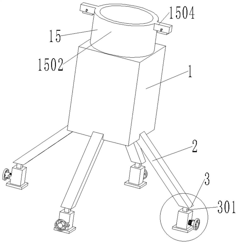 Perpendicularity-adjustable support for pile foundation construction