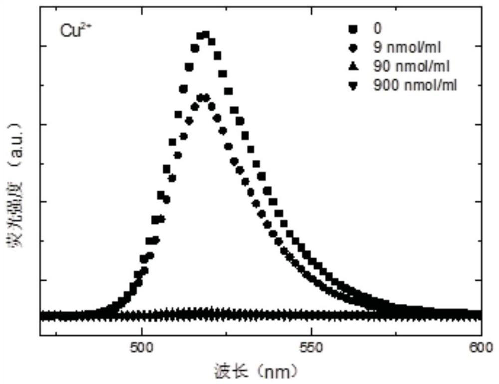 A quantum dot fluorescent material for detecting heavy metal ions and its preparation method