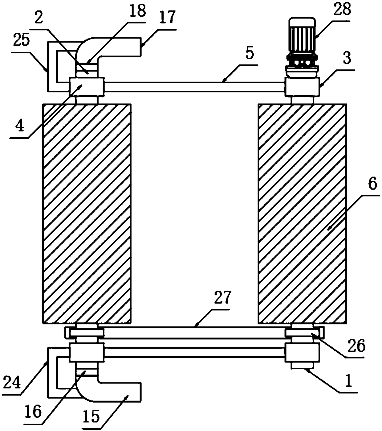 Heating device for textile machinery