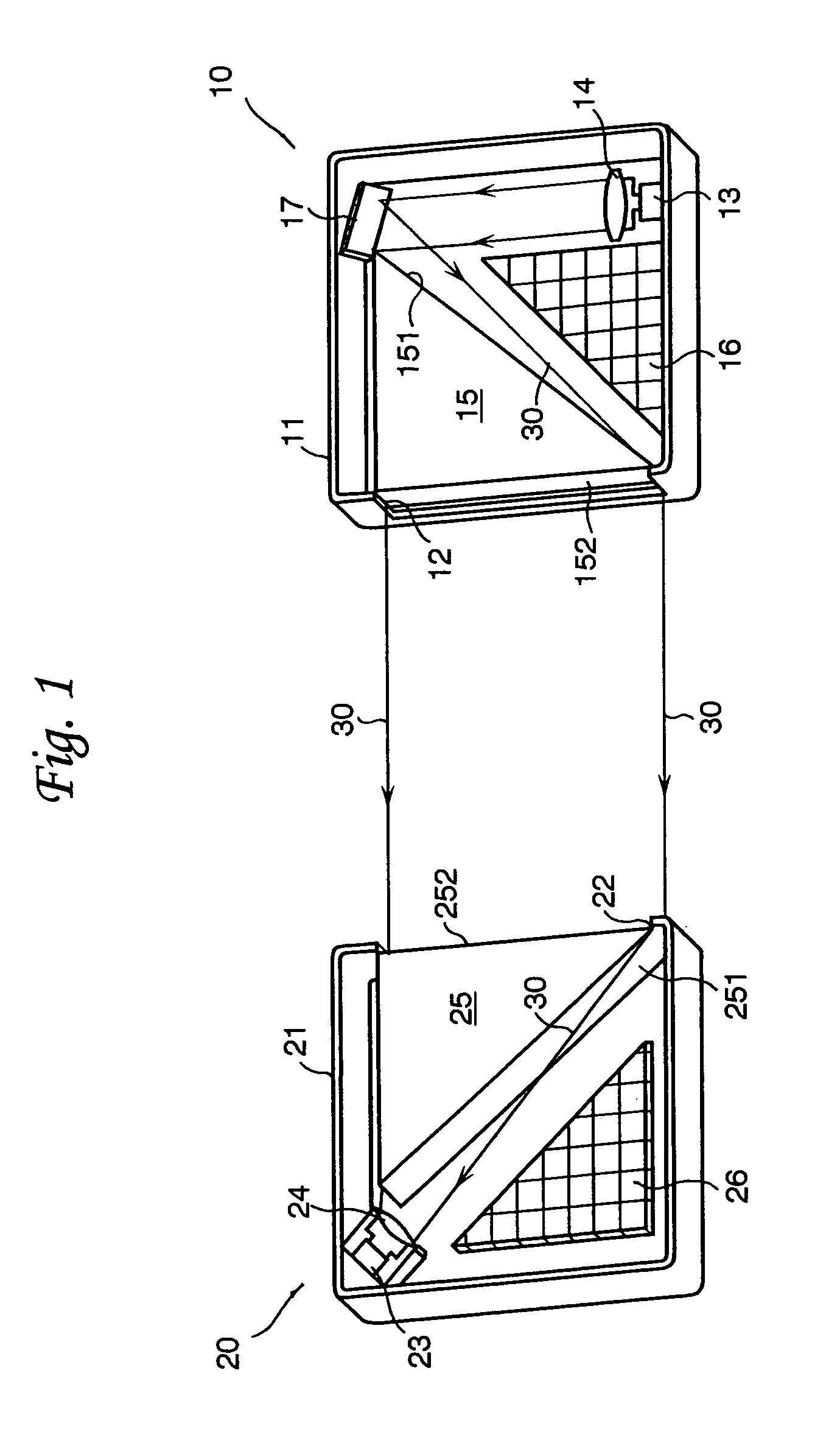 Optical sensor having light projecting prism