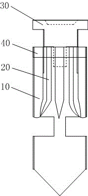 Inner core inserting type expansion screw and use method thereof