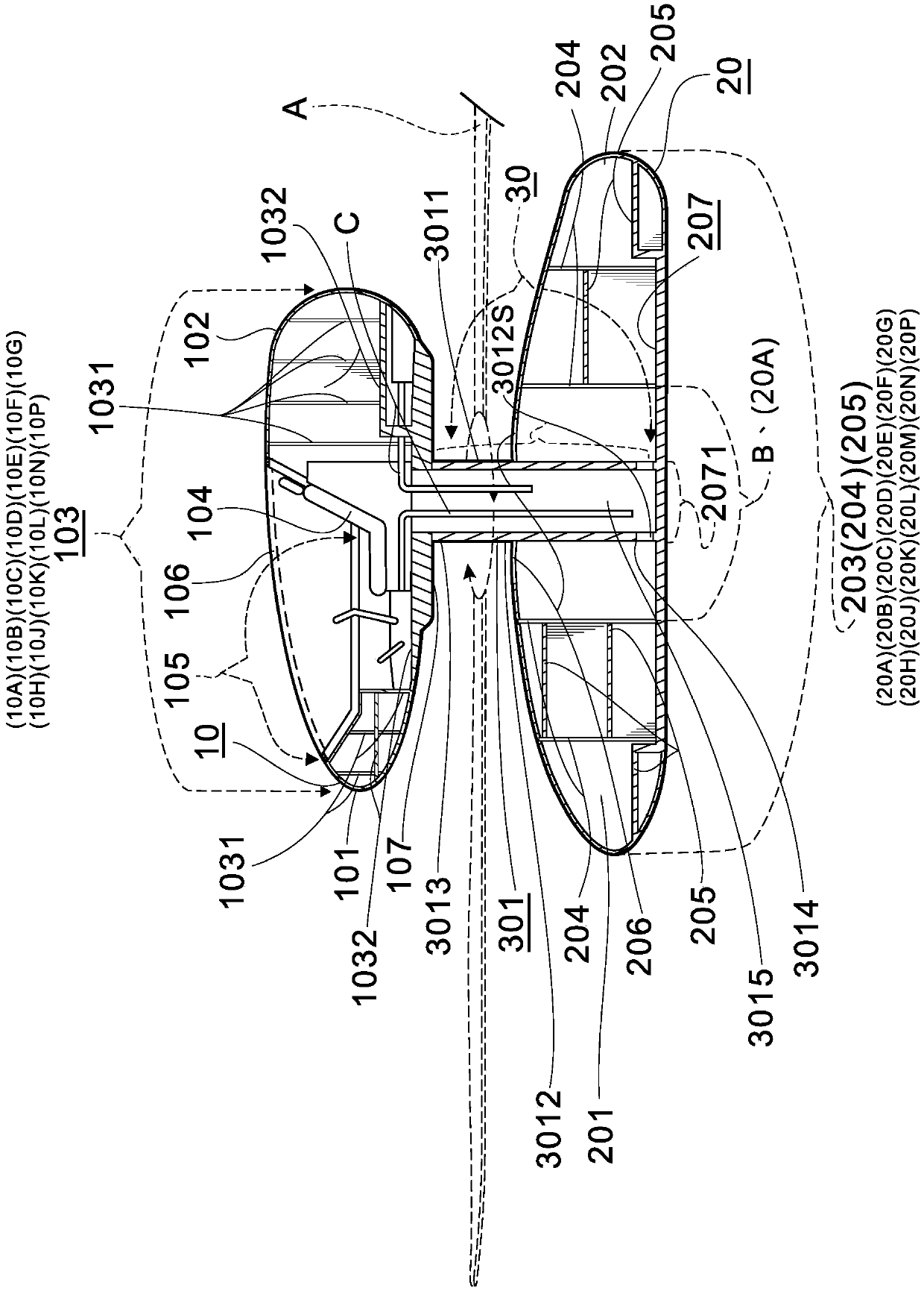 Double cabin structures for multi-purpose helicopter