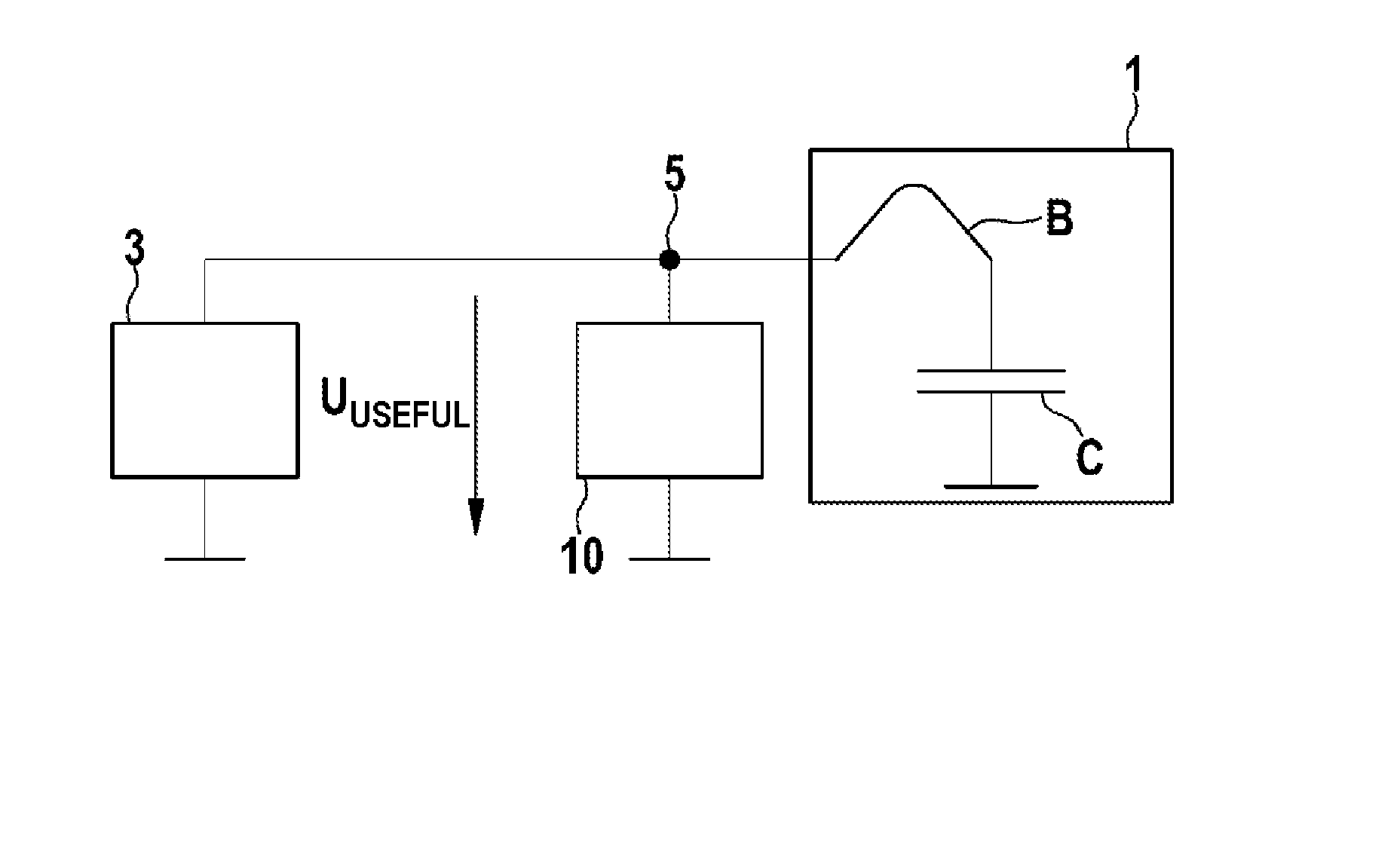 Arrangement and Method for Detecting Connection Loss at a Circuit Part having a Capacitive Behaviour