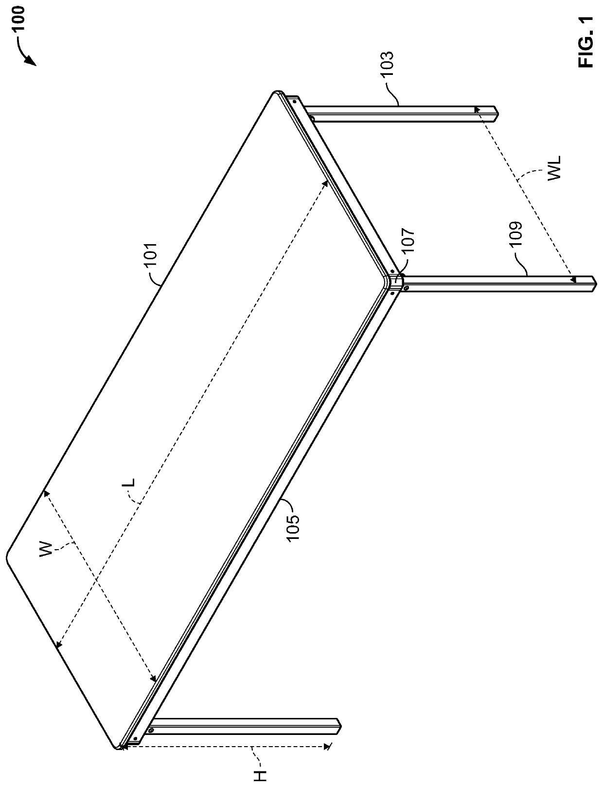 Folding table with increased seating space