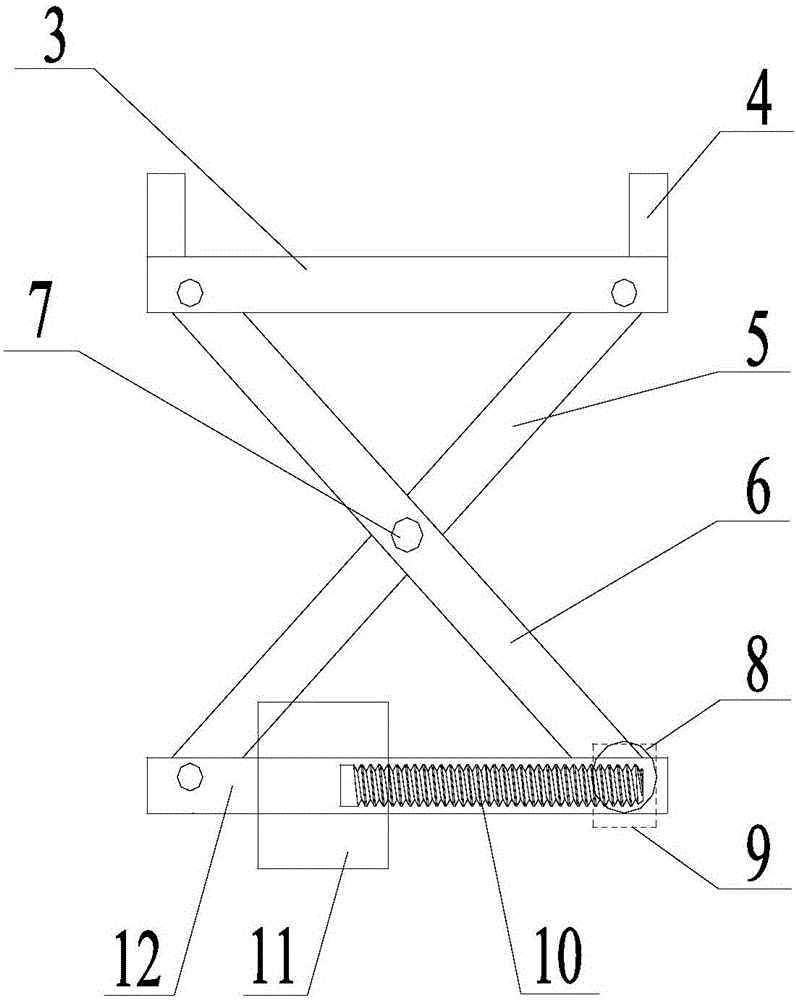 Supporting frame with pot support height capable of being freely adjusted and gas stove