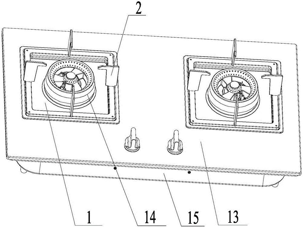 Supporting frame with pot support height capable of being freely adjusted and gas stove