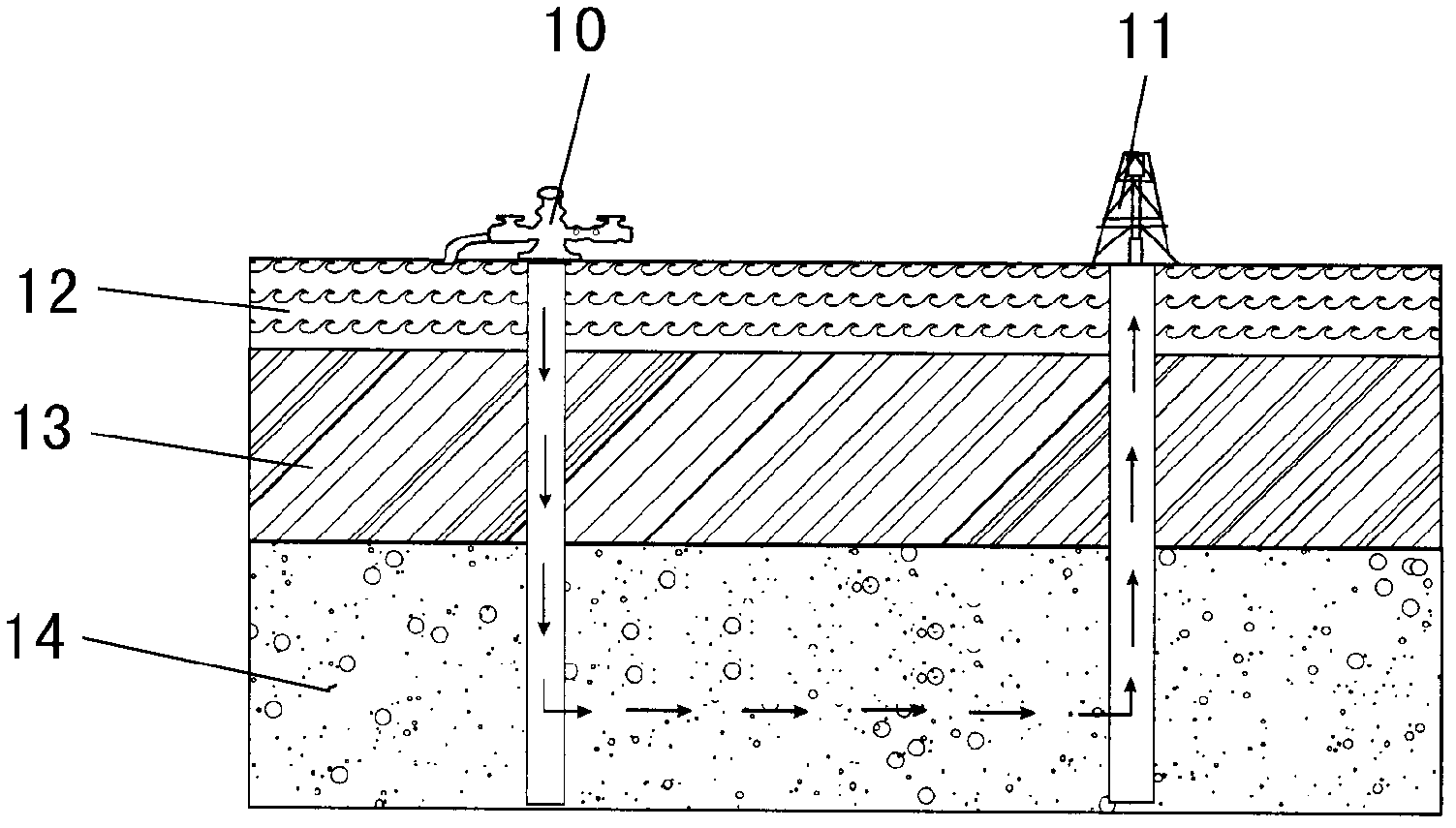 Method for integration of improvement of geothermal recharge rate and geological storage of CO2