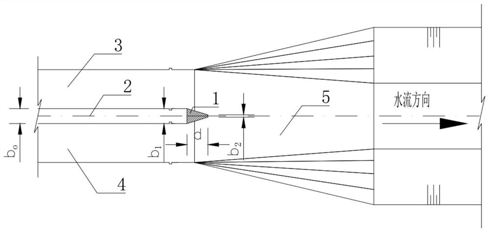 Pier tail structure of double-conveyance aqueduct