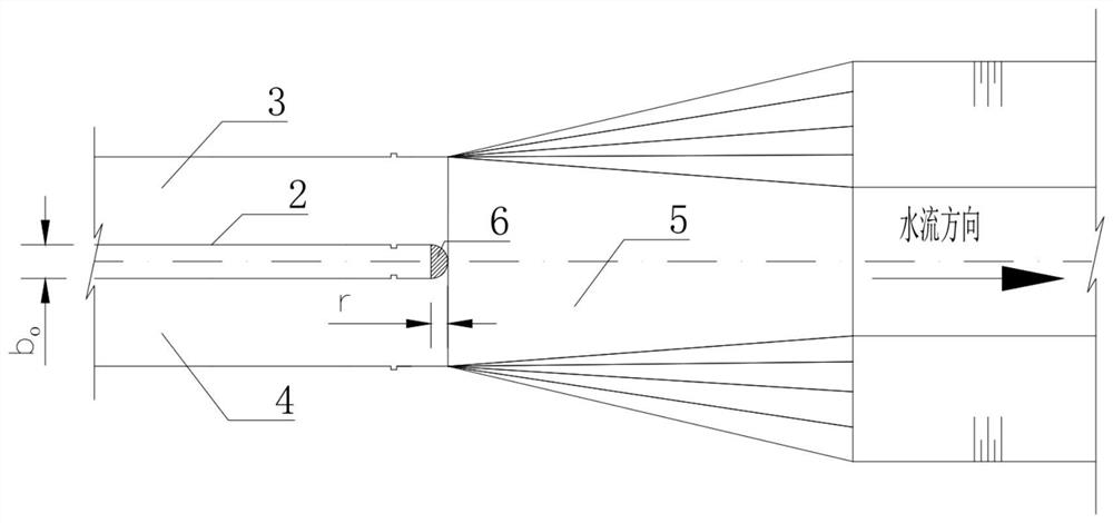 Pier tail structure of double-conveyance aqueduct