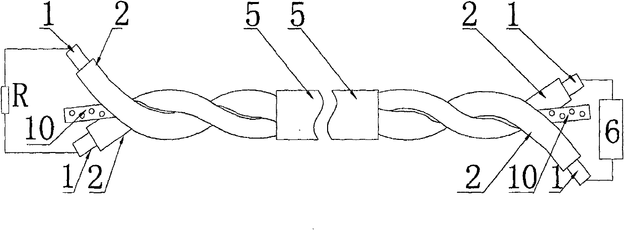 Recoverable cable type linear temperature-sensing detector