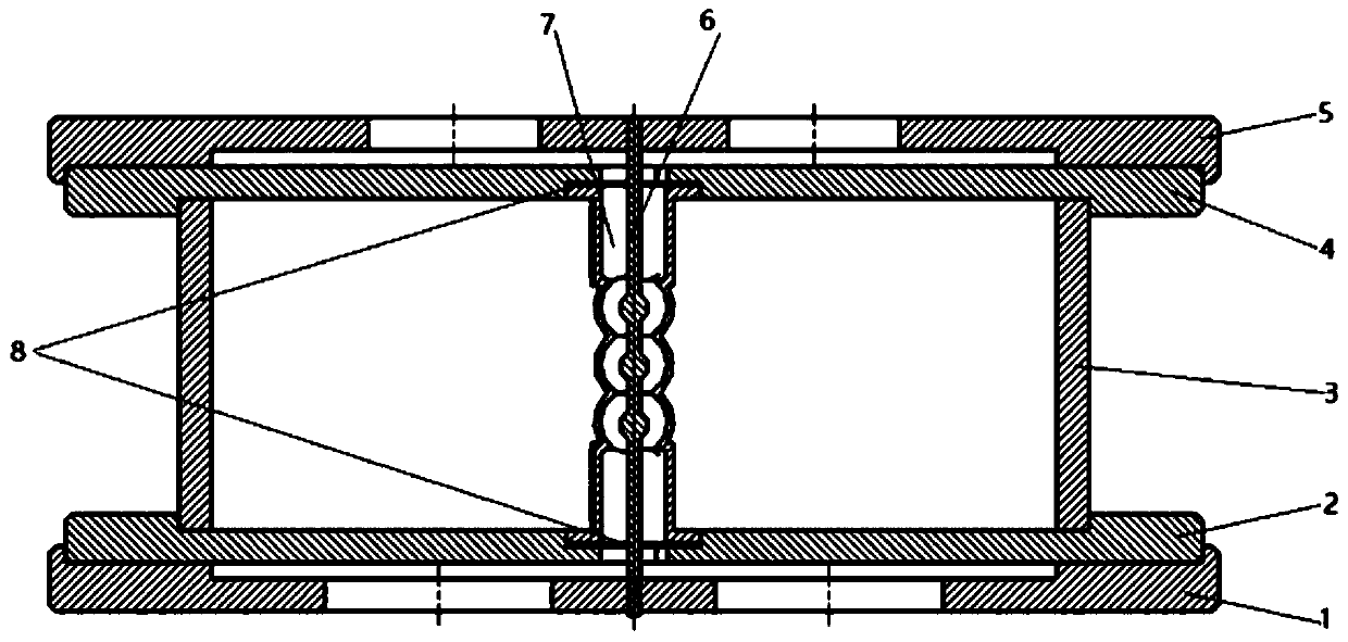 Special fixture for special-shaped waveguide tube abrasive flow finishing processing