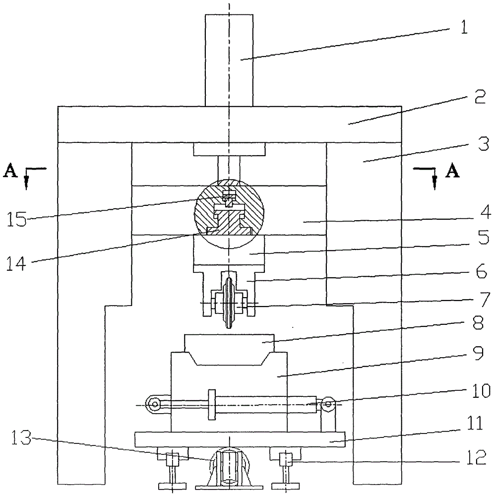 A test device for rock breaking characteristics of hard rock hob