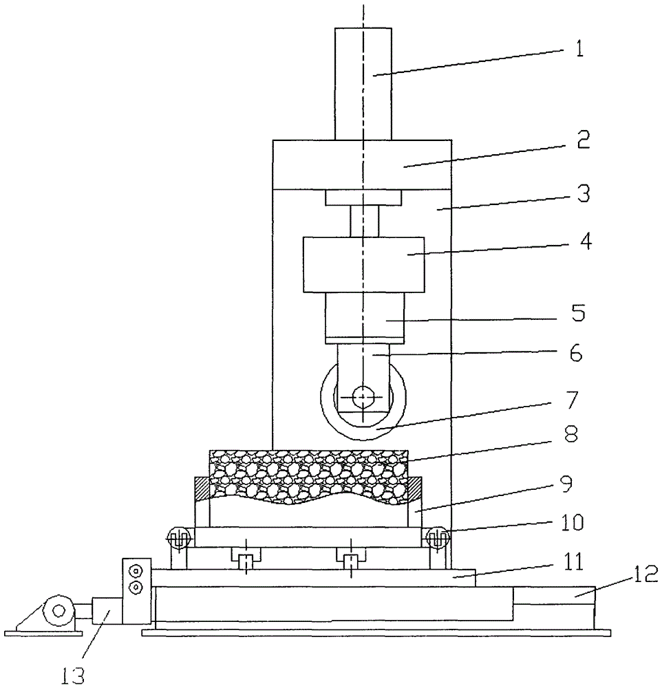 A test device for rock breaking characteristics of hard rock hob