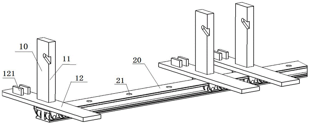 Track-type parking device for public bicycles