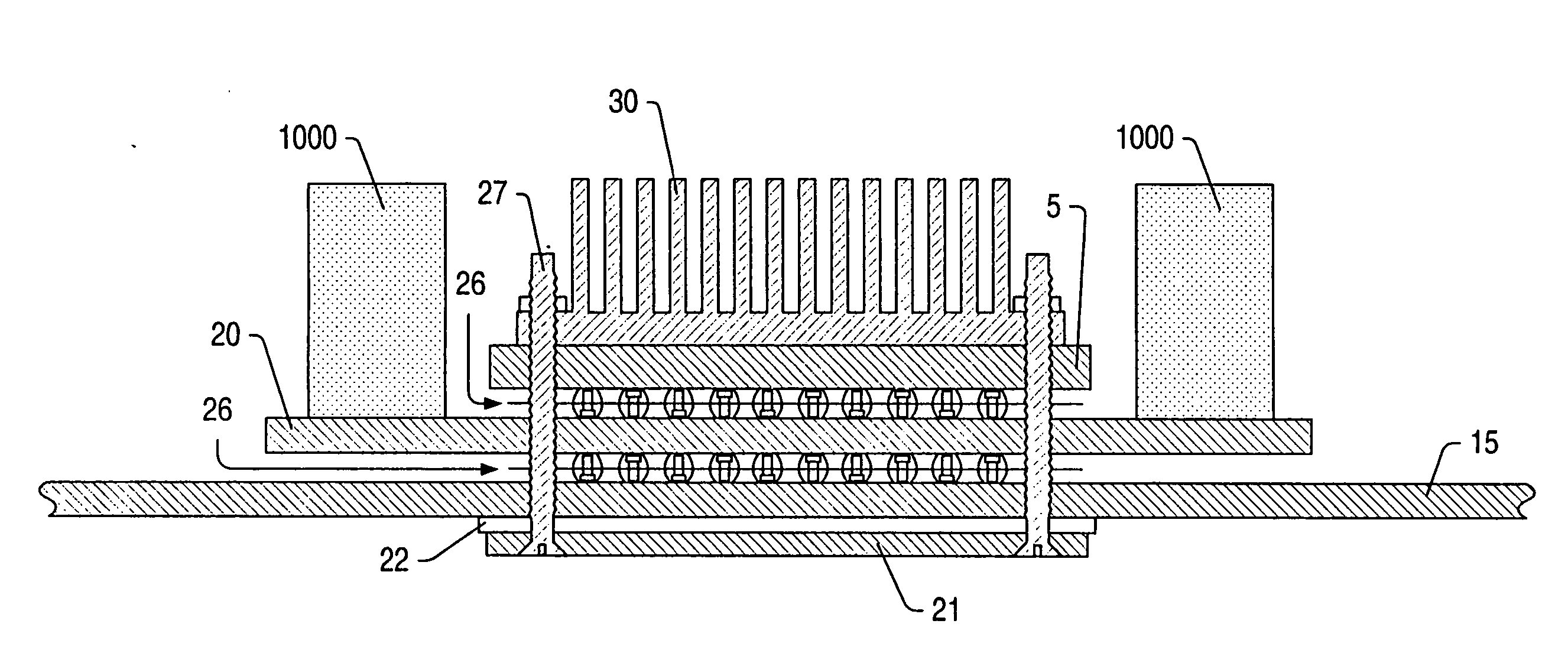 Power distribution system with a dedicated power structure and a high performance voltage regulator