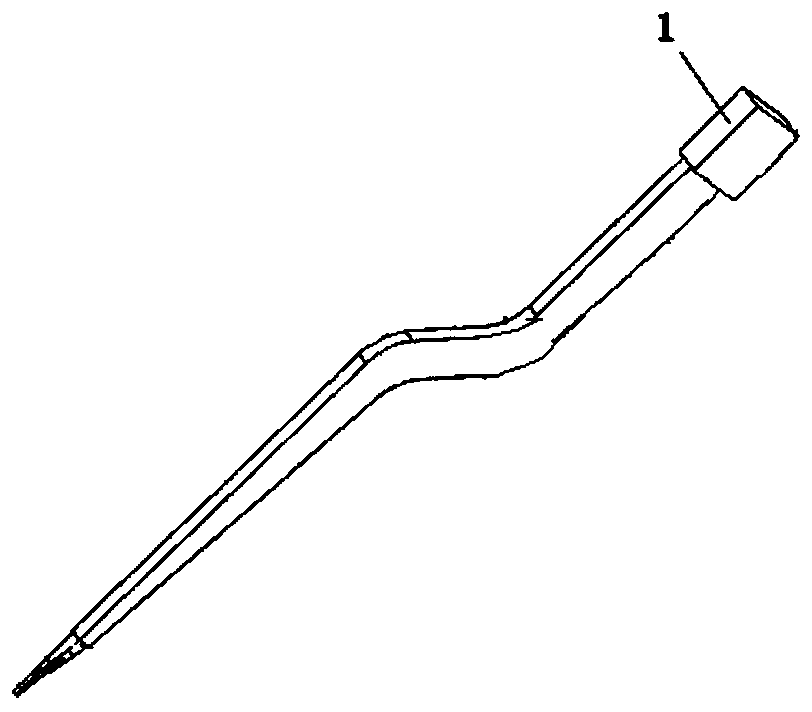 Bipolar electric coagulation forceps of brain model for experimental animal and preparation method of bipolar electric coagulation forceps