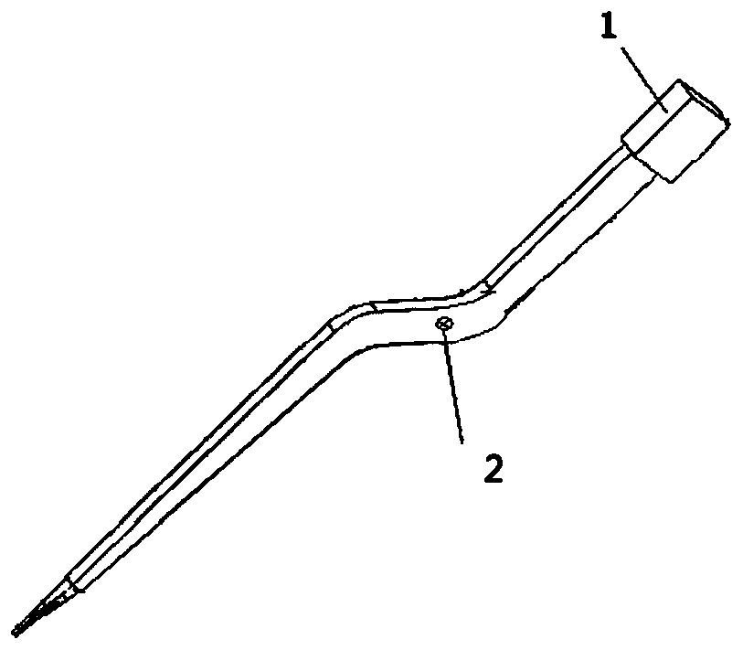 Bipolar electric coagulation forceps of brain model for experimental animal and preparation method of bipolar electric coagulation forceps