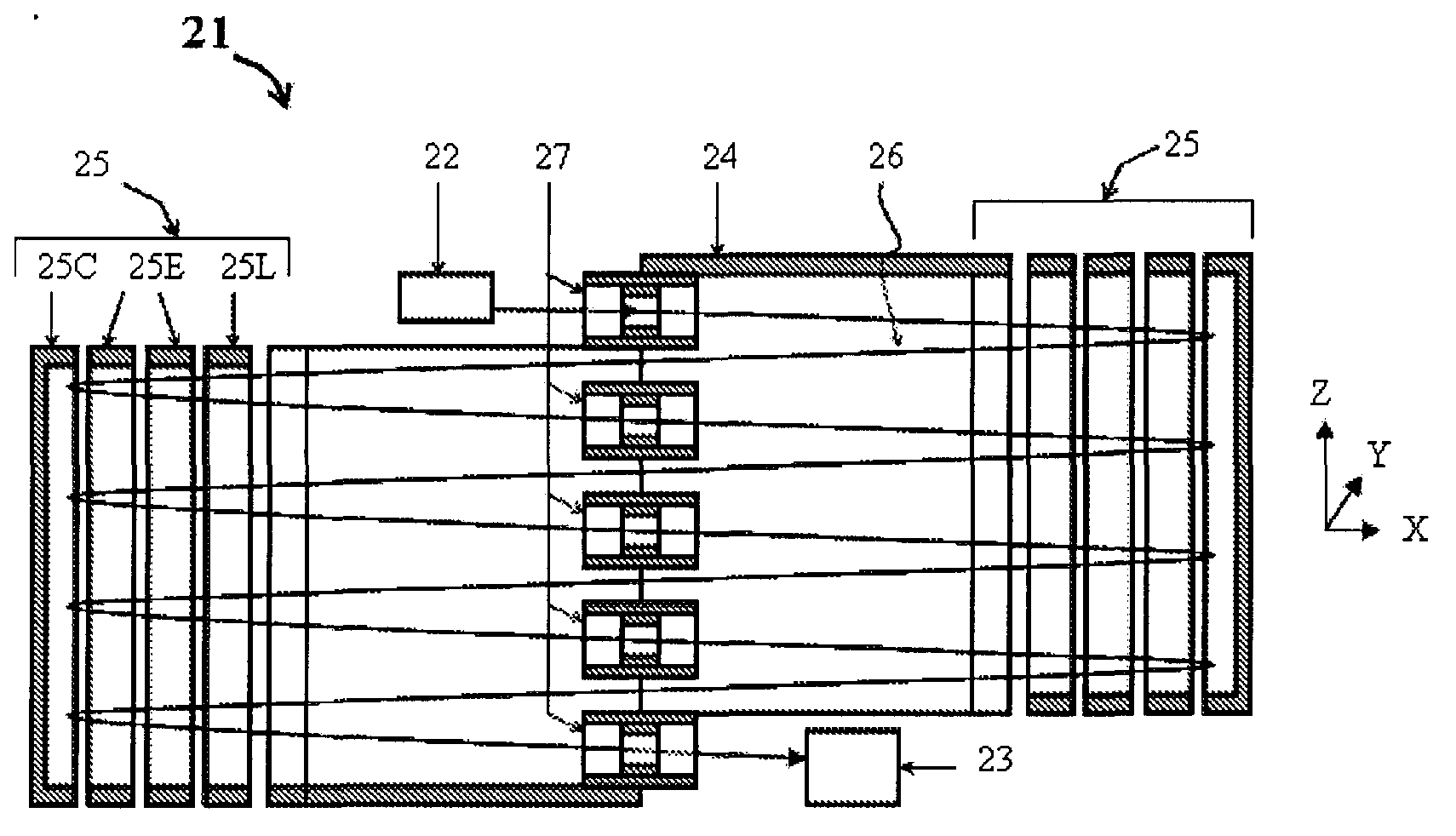 Open trap mass spectrometer