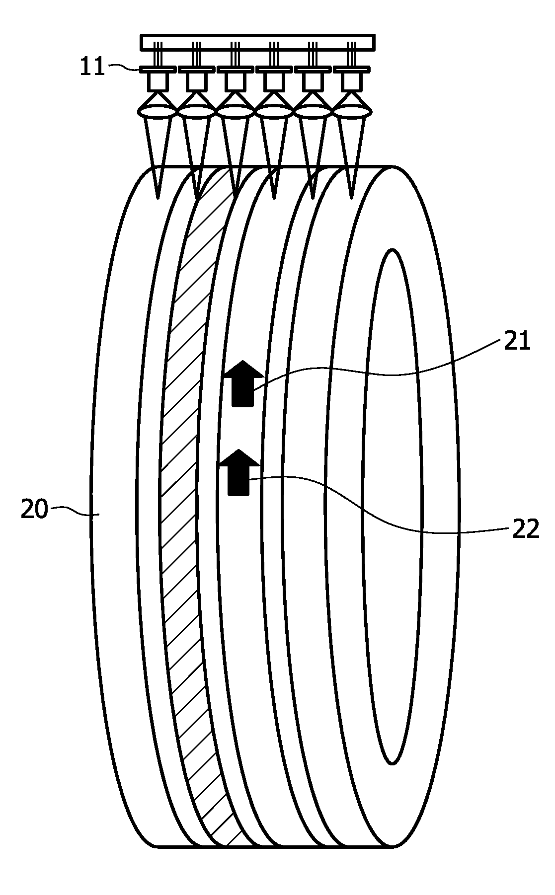 Laser sensor based system for status detection of tires