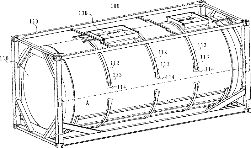 Large volume tank container