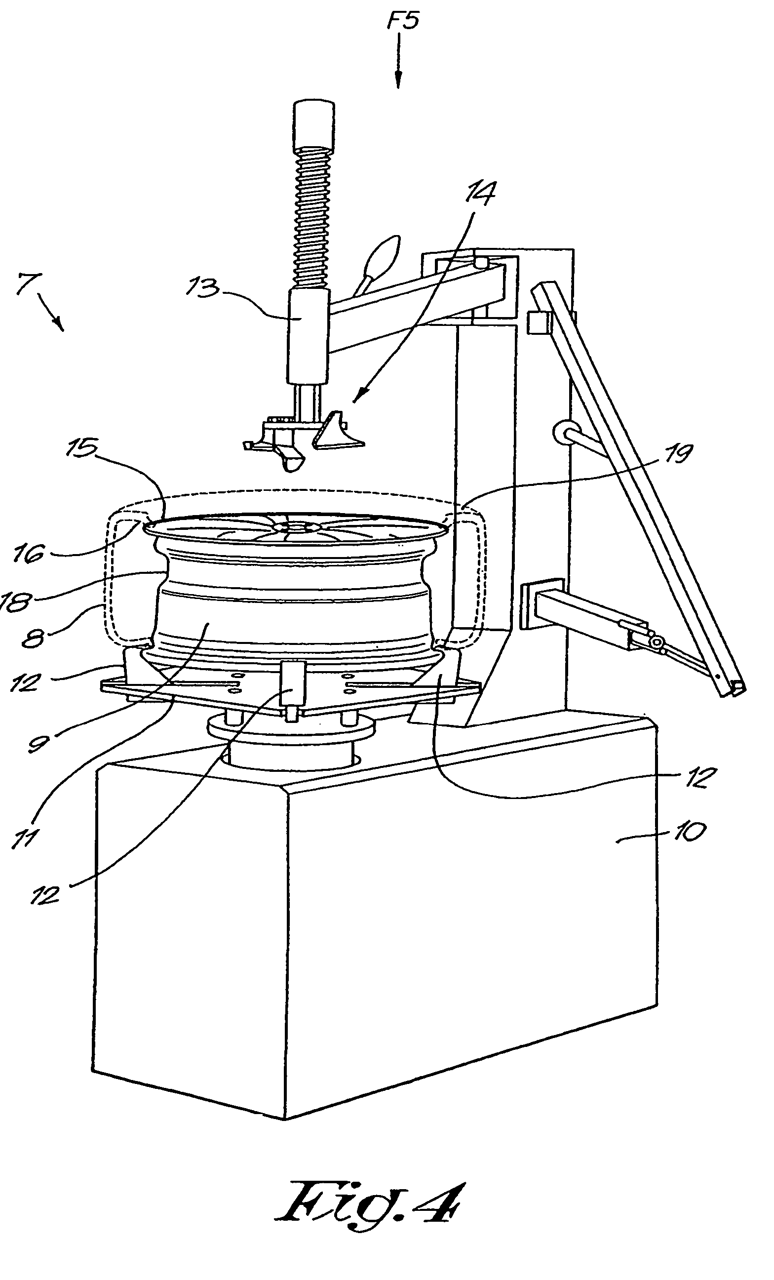 Auxiliary tool for putting a tire on a rim