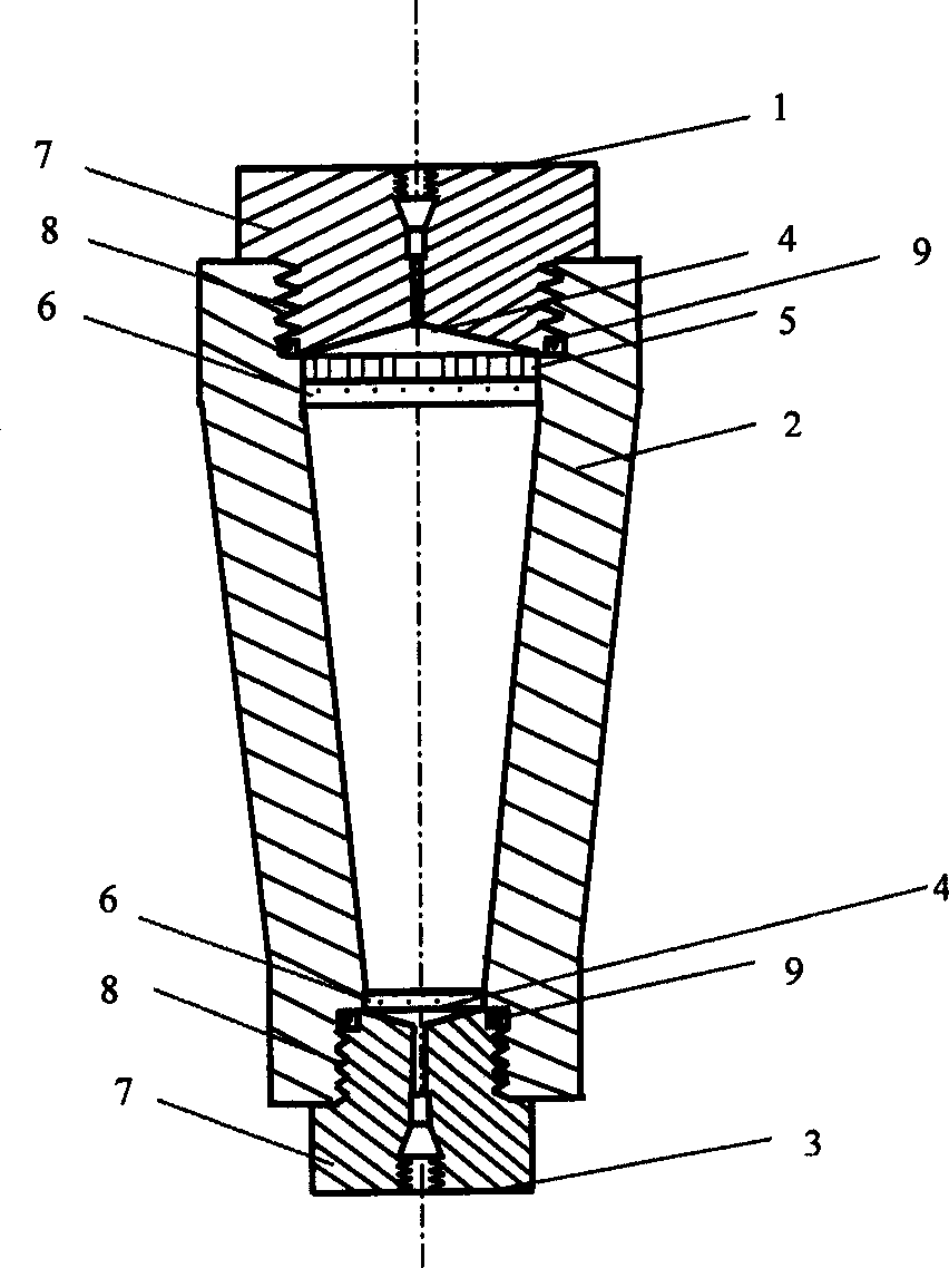 Efficient liquid-phase conic chromatographic column