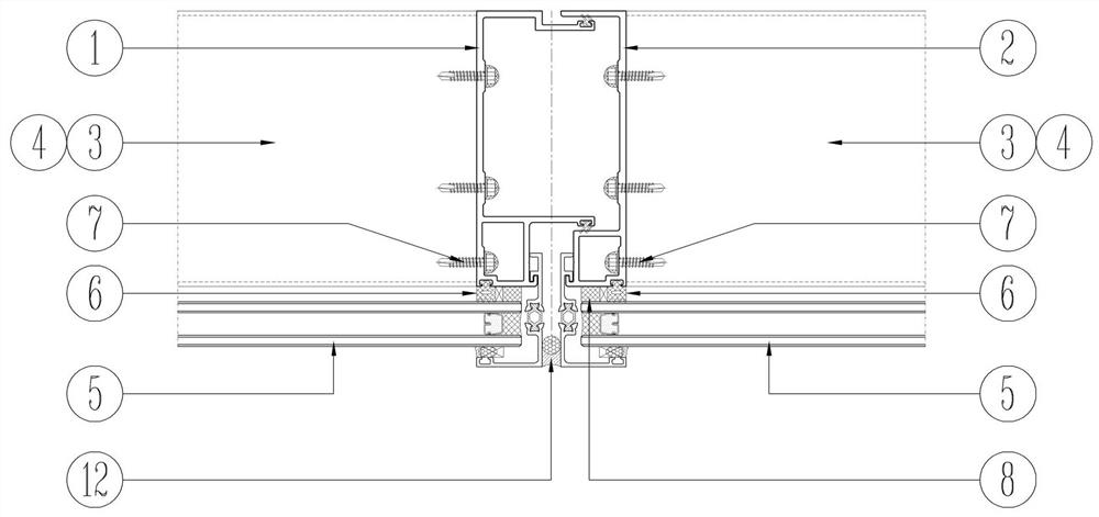 Embedded unit curtain wall window easy to install and adjust