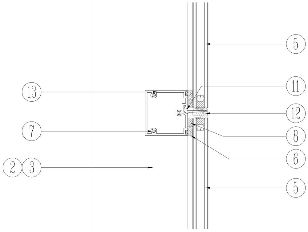 Embedded unit curtain wall window easy to install and adjust