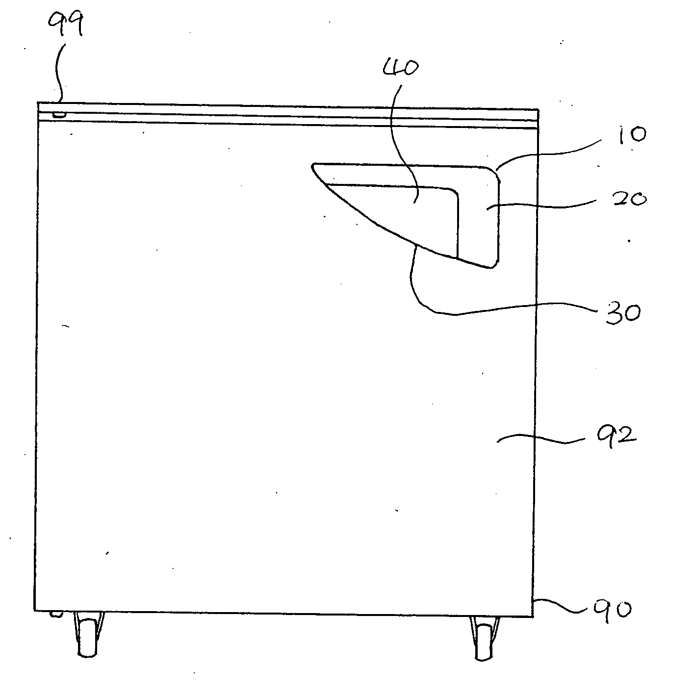 Door handle for refrigerators and kitchen units