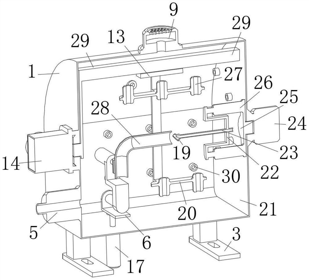 A high-pressure water rust removal device for the inner and outer walls of metal elbows