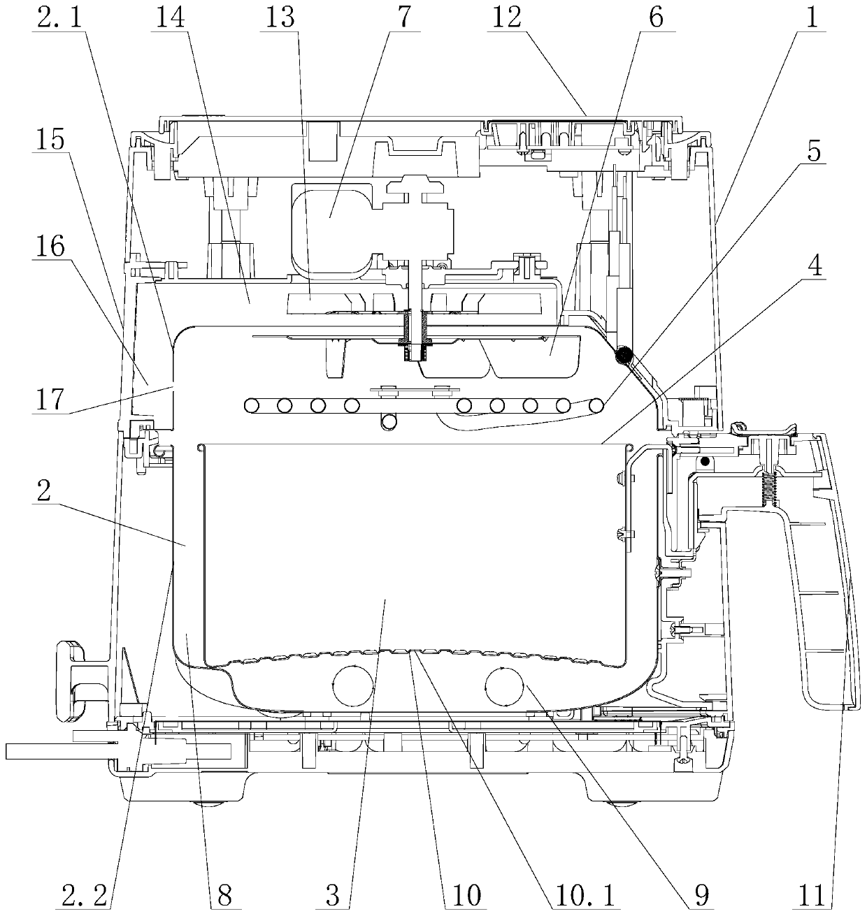 Cooking electric appliance with hot air circulating channel