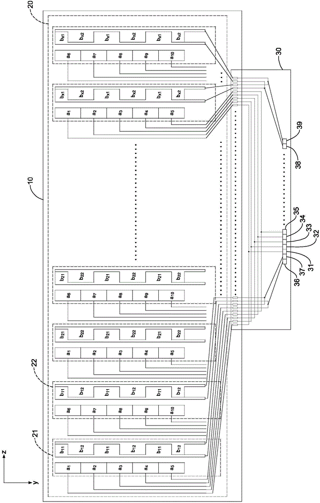 Capacitive touch panel with single sensing layer