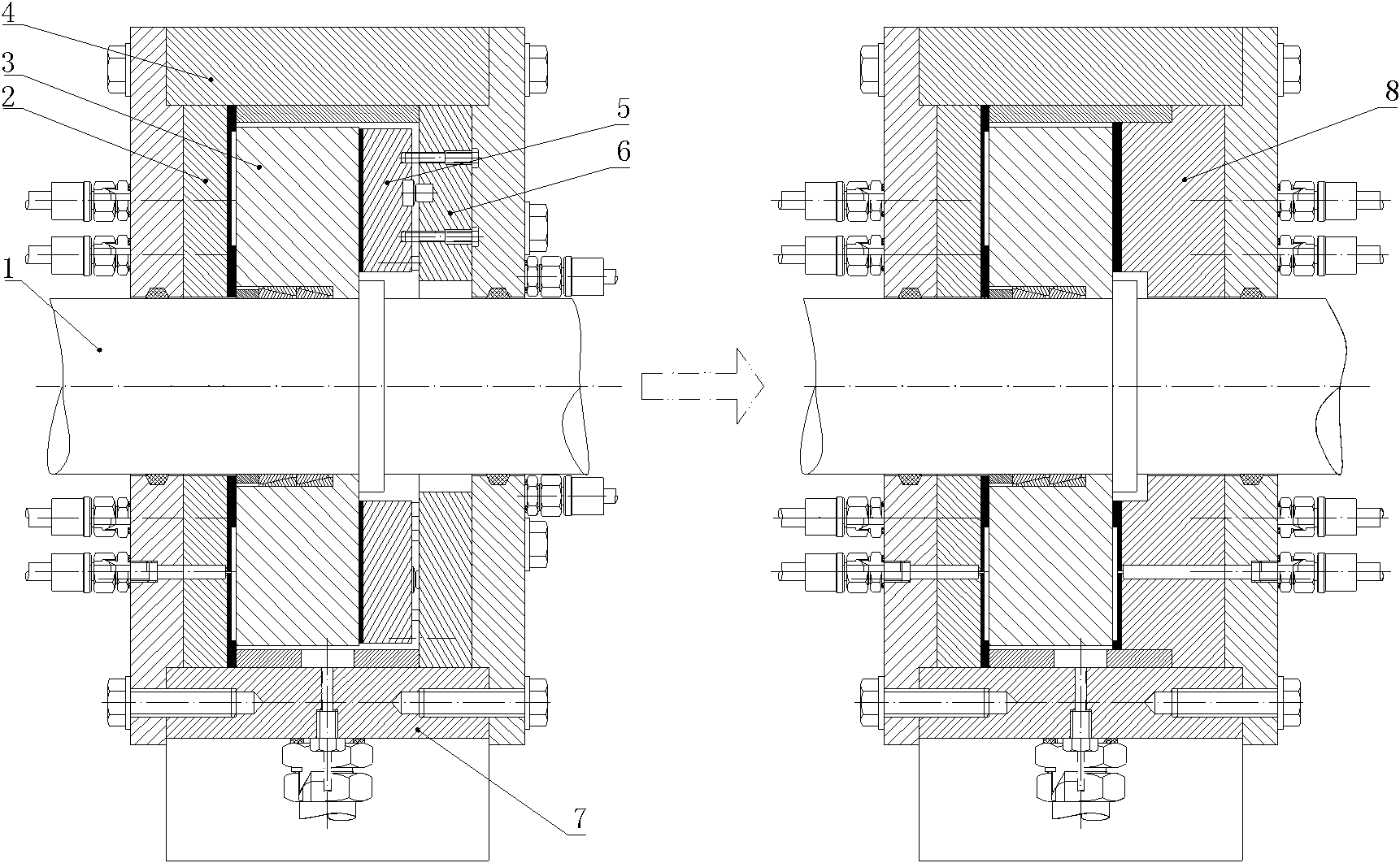 Decoupling measurement method for dynamic rigidity of hydrodynamic thrust bearing