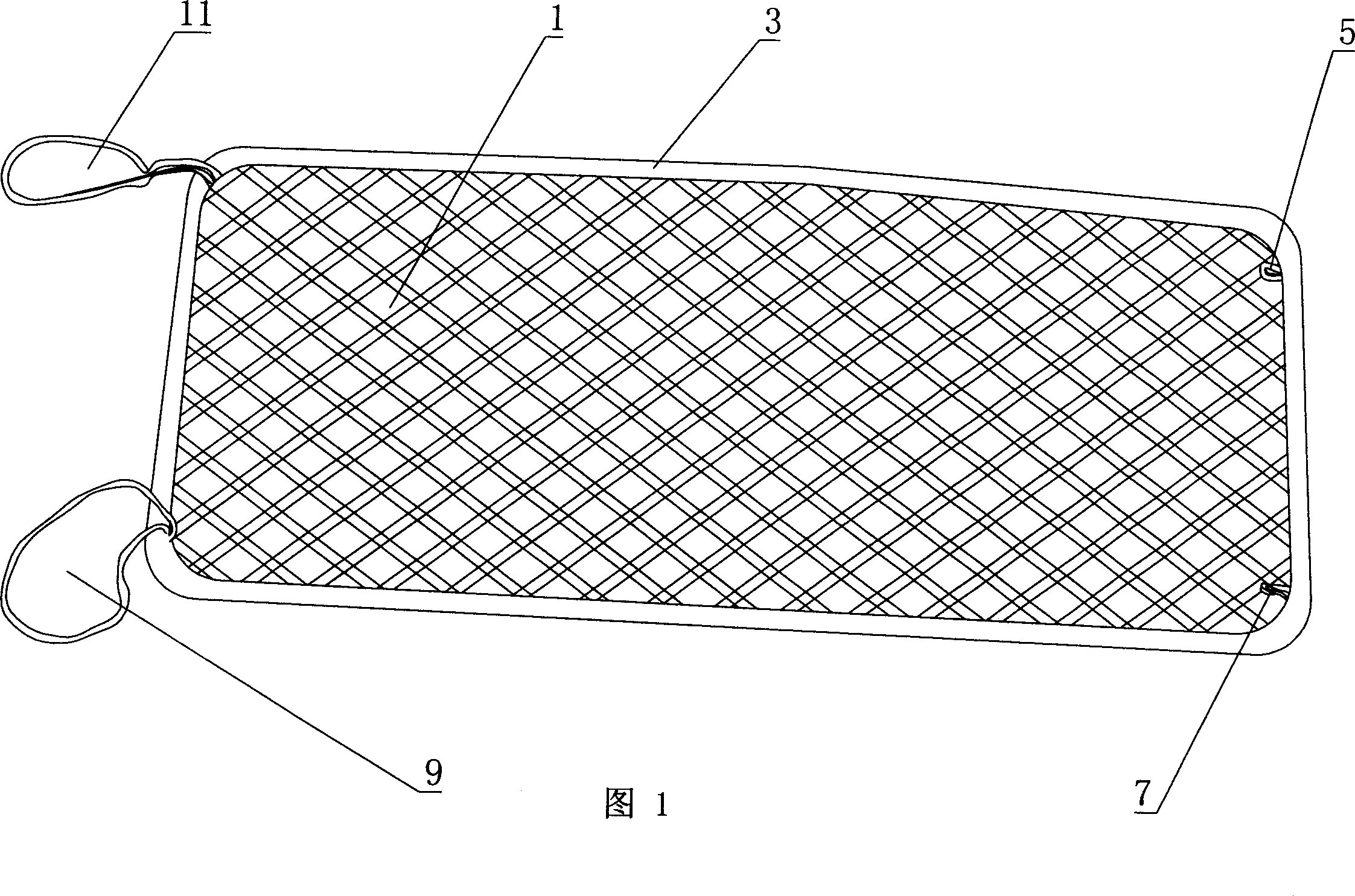 Binding-hanging net for suspensing domestic articles