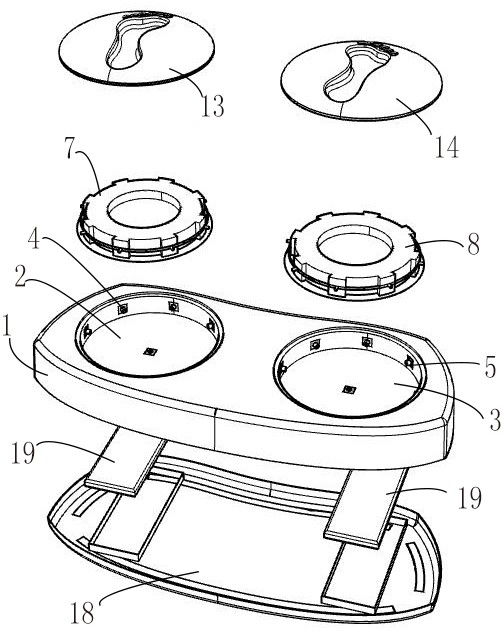 Double-foot control keyboard and input method thereof