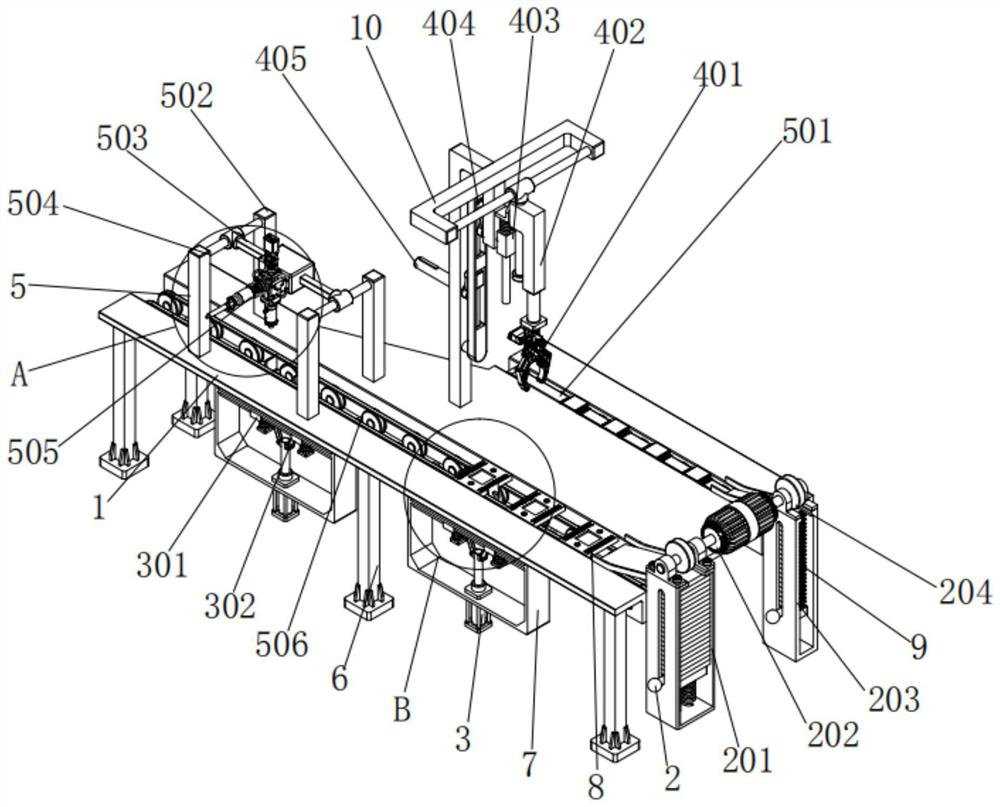 Automatic packaging device for producing and packaging digital-to-analog converter