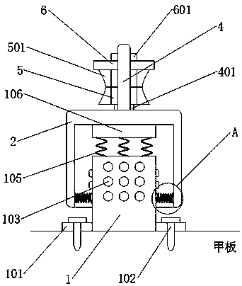 Guide rope equipment for ships and installation method thereof