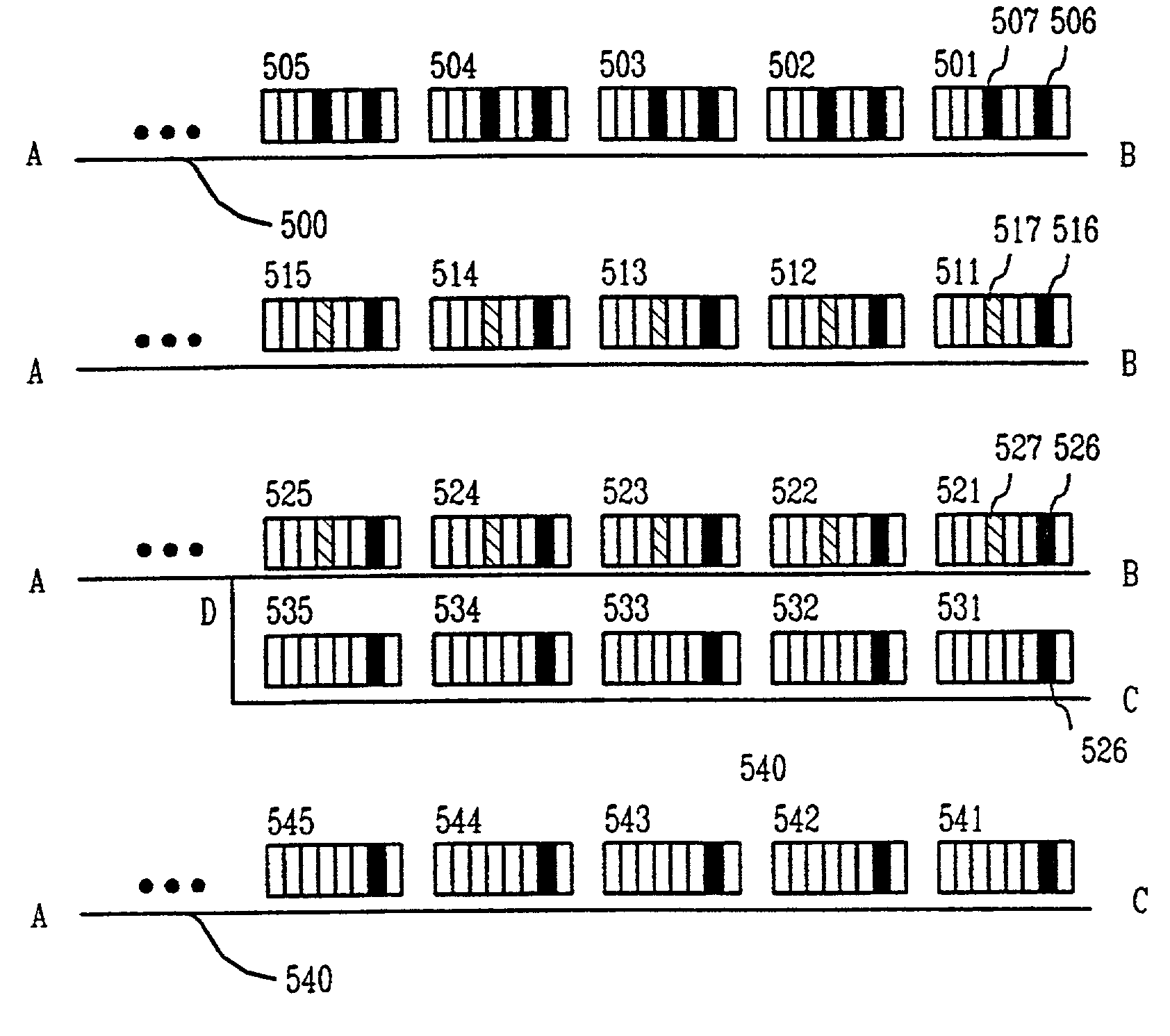 Method for changing the route of a data transfer connection and for increasing the number of connections over a data transfer link