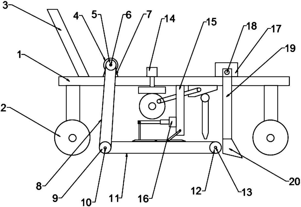 Pedestrian-controlled sod cutter