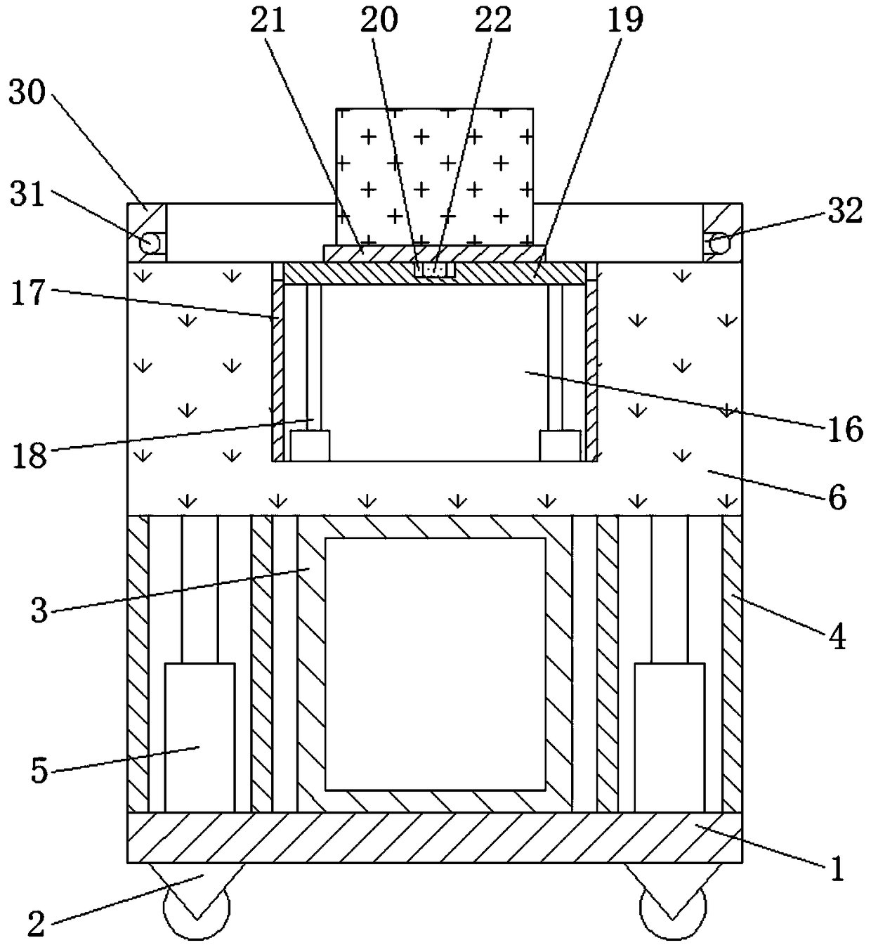 Teaching table with adjustable height based on computer technology