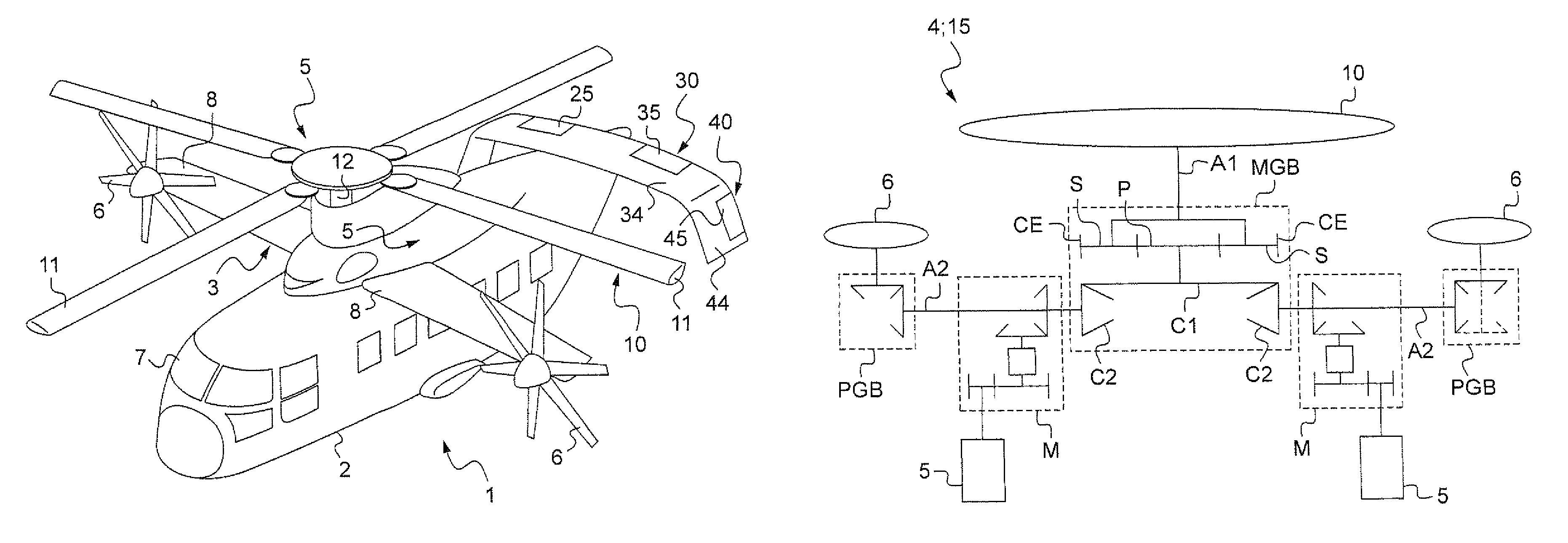 Fast hybrid helicopter with long range and an optimized lift rotor