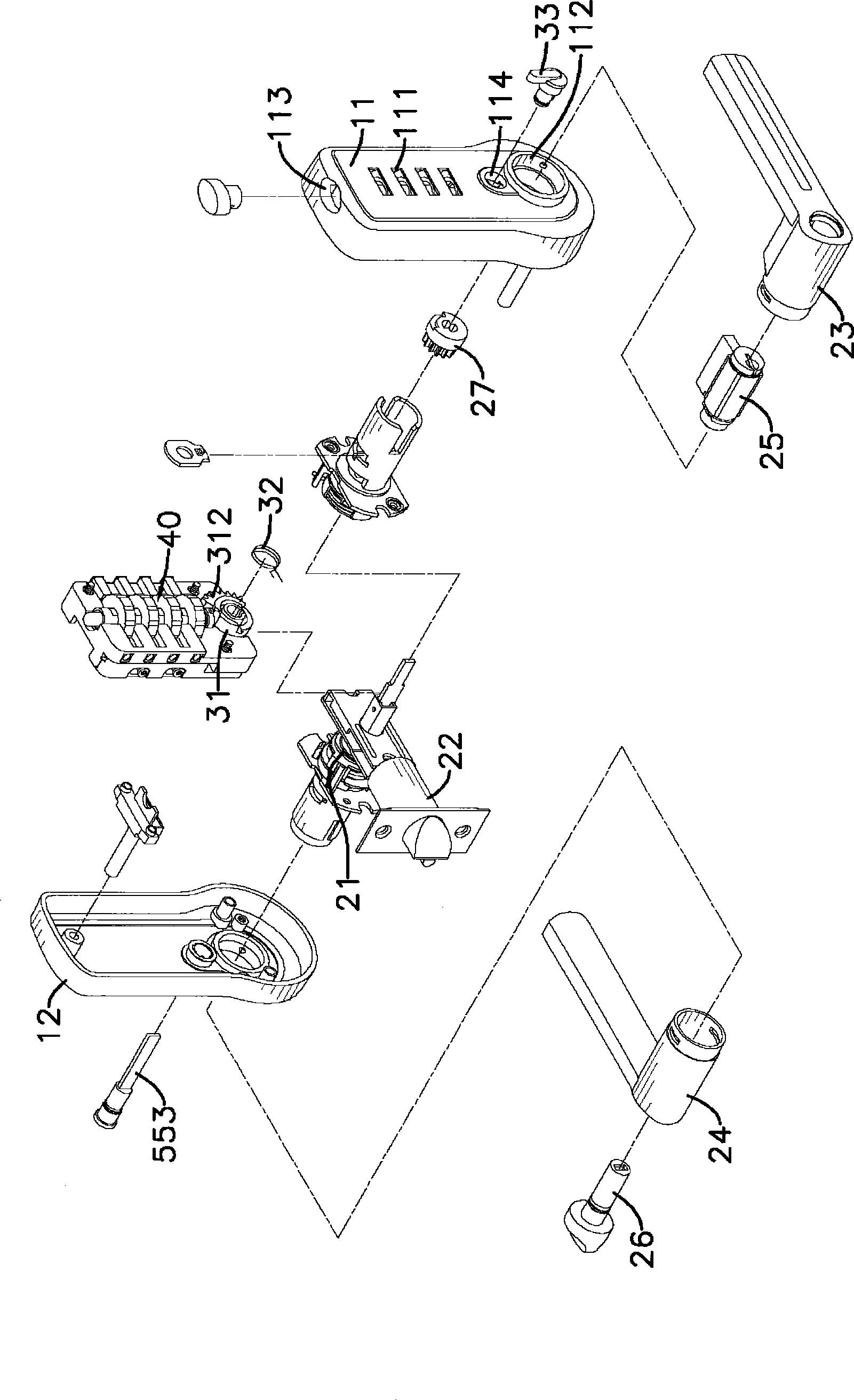 Mechanical coded door lock